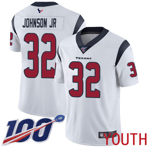 Houston Texans Limited White Youth Lonnie Johnson Road Jersey NFL Football #32 100th Season Vapor Untouchable